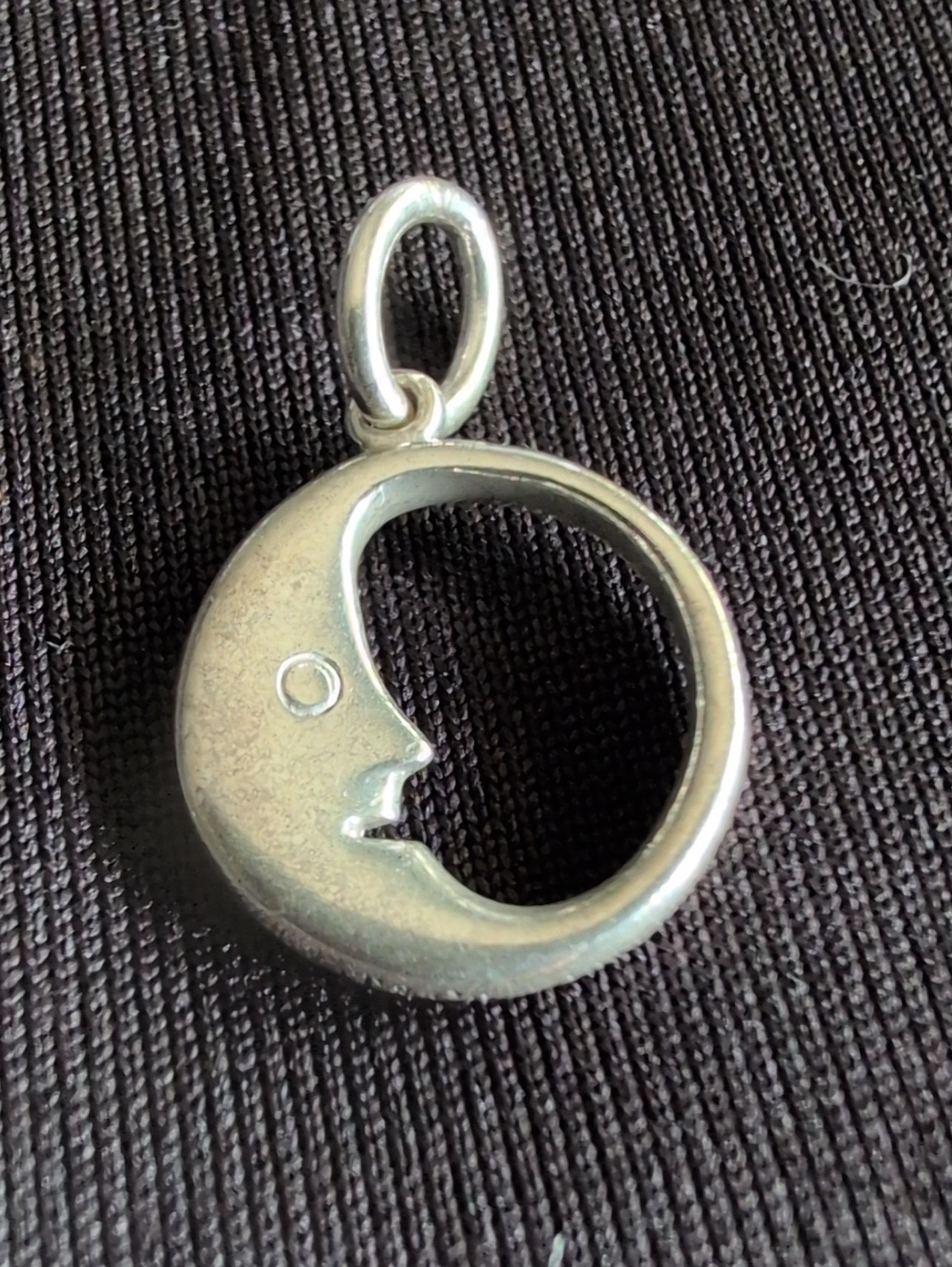 Tiffany And Co. Sterling Silver Moon Face Pendant Charm